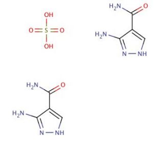 3-Amino-4-pyrazolecarboxamide hemisulfate salt (CAS 27511-79-1) - chemical structure image