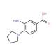 3-Amino-4-pyrrolidin-1-yl-benzoic acid (CAS 123986-58-3) - chemical structure image