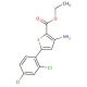 3-Amino-5-(2,4-dichloro-phenyl)-thiophene-2-carboxylic acid ethyl ester - chemical structure image