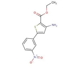 3-Amino-5-(3-nitro-phenyl)-thiophene-2-carboxylic acid ethyl ester - chemical structure image
