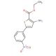 3-Amino-5-(3-nitro-phenyl)-thiophene-2-carboxylic acid ethyl ester - chemical structure image