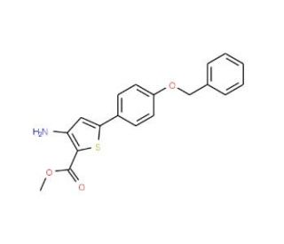 3-Amino-5-(4-benzyloxyphenyl)thiophene-2-carboxylic acid methyl ester - chemical structure image