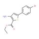3-Amino-5-(4-bromo-phenyl)-thiophene-2-carboxylic acid ethyl ester (CAS 91076-96-9) - chemical structure image