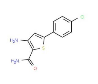 3-Amino-5-(4-chlorophenyl)thiophene-2-carboxamide (CAS 175137-05-0) - chemical structure image