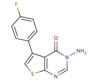 3-Amino-5-(4-fluoro-phenyl)-3H-thieno[2,3-d]pyrimidin-4-one - chemical structure image