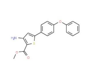 3-Amino-5-(4-phenoxyphenyl)thiophene-2-carboxylic acid methyl ester - chemical structure image