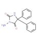 3-amino-5,5-diphenylimidazolidine-2,4-dione (CAS 1224-08-4) - chemical structure image
