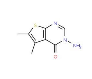 3-Amino-5,6-dimethyl-3H-thieno[2,3-d]pyrimidin-4-one (CAS 32973-77-6) - chemical structure image
