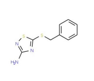 3-Amino-5-benzylthio-1,2,4-thiadiazole (CAS 60093-11-0) - chemical structure image