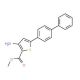 3-Amino-5-biphenyl-4-yl-thiophene-2-carboxylic acid methyl ester - chemical structure image