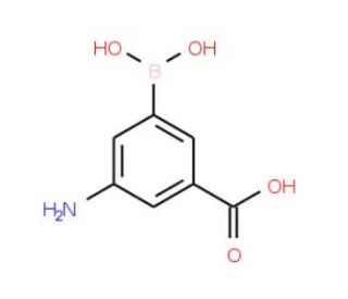 3-Amino-5-carboxylphenylboronic acid (CAS 116378-40-6) - chemical structure image