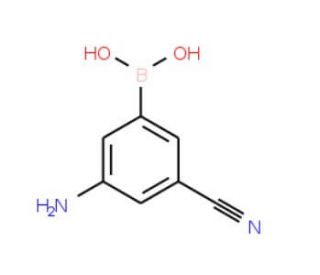 3-Amino-5-cyanophenylboronic acid (CAS 913943-05-2) - chemical structure image
