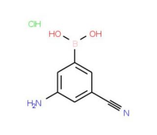 3-Amino-5-cyanophenylboronic acid, HCl (CAS 913835-26-4) - chemical structure image