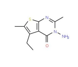 3-Amino-5-ethyl-2,6-dimethylthieno-[2,3-d]pyrimidin-4(3H)-one - chemical structure image
