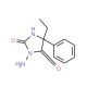 3-amino-5-ethyl-5-phenylimidazolidine-2,4-dione (CAS 1139-11-3) - chemical structure image