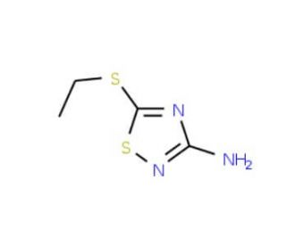 3-Amino-5-ethylthio-1,2,4-thiadiazole (CAS 129500-80-7) - chemical structure image