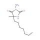 3-Amino-5-heptyl-5-methyl-imidazolidine-2,4-dione - chemical structure image