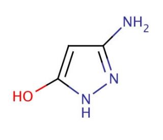 3-Amino-5-hydroxypyrazole (CAS 6126-22-3) - chemical structure image