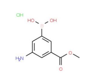 3-Amino-5-methoxycarbonylphenylboronic acid, HCl (CAS 380430-56-8) - chemical structure image