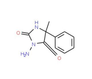 3-Amino-5-methyl-5-phenyl-imidazolidine-2,4-dione (CAS 71202-91-0) - chemical structure image