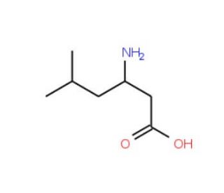 3-Amino-5-methyl-hexanoic acid (CAS 3653-34-7) - chemical structure image