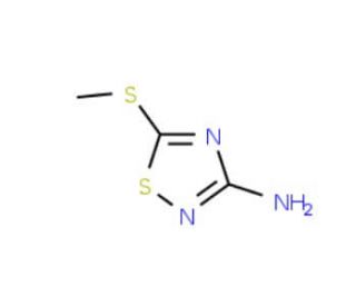 3-Amino-5-methylthio-1,2,4-thiadiazole (CAS 60093-10-9) - chemical structure image