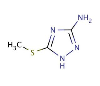 3-Amino-5-methylthio-1H-1,2,4-triazole (CAS 45534-08-5) - chemical structure image