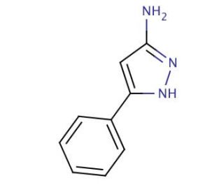 3-Amino-5-phenyl-1H-pyrazole (CAS 1572-10-7) - chemical structure image