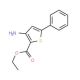 3-Amino-5-phenyl-thiophene-2-carboxylic acid ethyl ester (CAS 88534-50-3) - chemical structure image