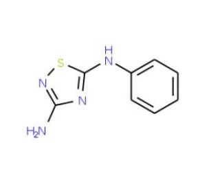 3-Amino-5-phenylamino-1,2,4-thiadiazole (CAS 60093-15-4) - chemical structure image