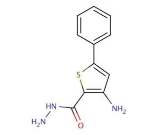 3-amino-5-phenylthiophene-2-carbohydrazide - chemical structure image