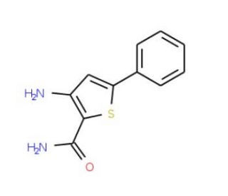 3-Amino-5-phenylthiophene-2-carboxamide (CAS 122375-70-6) - chemical structure image