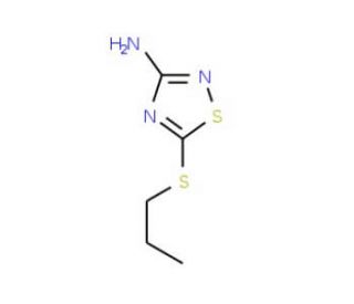 3-Amino-5-propylthio-1,2,4-thiadiazole (CAS 60093-13-2) - chemical structure image
