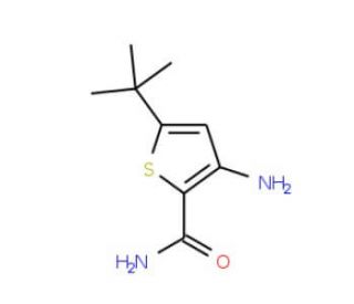 3-Amino-5-(tert-butyl)thiophene-2-carboxamide (CAS 175137-04-9) - chemical structure image