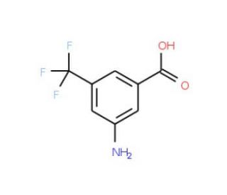 3-Amino-5-(trifluoromethyl)benzoic acid (CAS 328-68-7) - chemical structure image