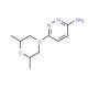 3-Amino-6-(2,6-dimethylmorpholin-4-yl)pyridazine - chemical structure image