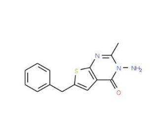 3-Amino-6-benzyl-2-methylthieno-[2,3-d]pyrimidin-4(3H)-one - chemical structure image