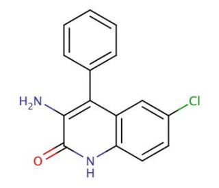 3-Amino-6-chloro-4-phenylcarbostyril - chemical structure image