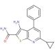 3-amino-6-cyclopropyl-4-phenylthieno[2,3-b]pyridine-2-carboxamide - chemical structure image