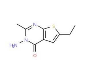 3-Amino-6-ethyl-2-methylthieno-[2,3-d]pyrimidin-4(3H)-one - chemical structure image