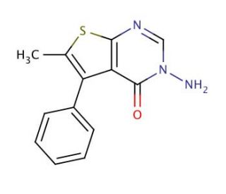 3-Amino-6-methyl-5-phenyl-3H-thieno[2,3-d]pyrimidin-4-one - chemical structure image