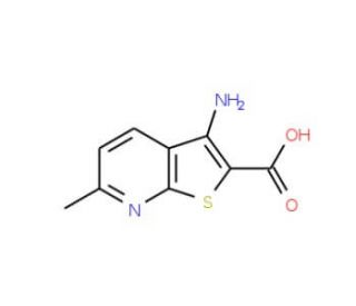3-Amino-6-methylthieno[2,3-b]pyridine-2-carboxylic acid (CAS 59488-60-7) - chemical structure image