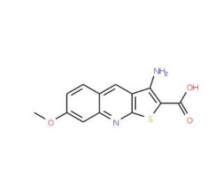 3-Amino-7-methoxy-thieno[2,3-b]quinoline-2-carboxylic acid - chemical structure image