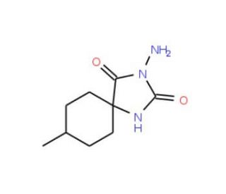 3-amino-8-methyl-1,3-diazaspiro[4.5]decane-2,4-dione (CAS 16252-93-0) - chemical structure image