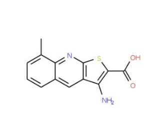 3-Amino-8-methyl-thieno[2,3-b]quinoline-2-carboxylic acid - chemical structure image