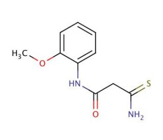 3-amino-N-(2-methoxyphenyl)-3-thioxopropanamide (CAS 727694-70-4) - chemical structure image