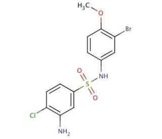 3-Amino-N-(3-bromo-4-methoxy-phenyl)-4-chloro-benzenesulfonamide - chemical structure image