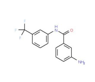 3-Amino-N-[3-(trifluoromethyl)phenyl]benzamide (CAS 328107-22-8) - chemical structure image