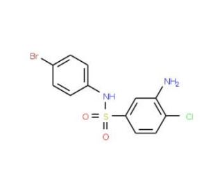 3-Amino-N-(4-bromo-phenyl)-4-chloro-benzenesulfonamide - chemical structure image