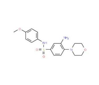 3-Amino-N-(4-methoxy-phenyl)-4-morpholin-4-yl-benzenesulfonamide - chemical structure image